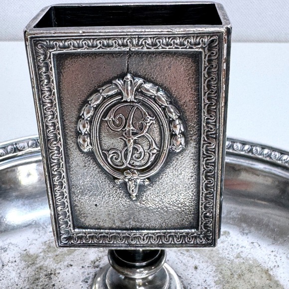 SANTA BARBARA BILTMORE Gorham Silver Soldered Ashtray Matchbox Holder 1928 - Picture 2 of 10